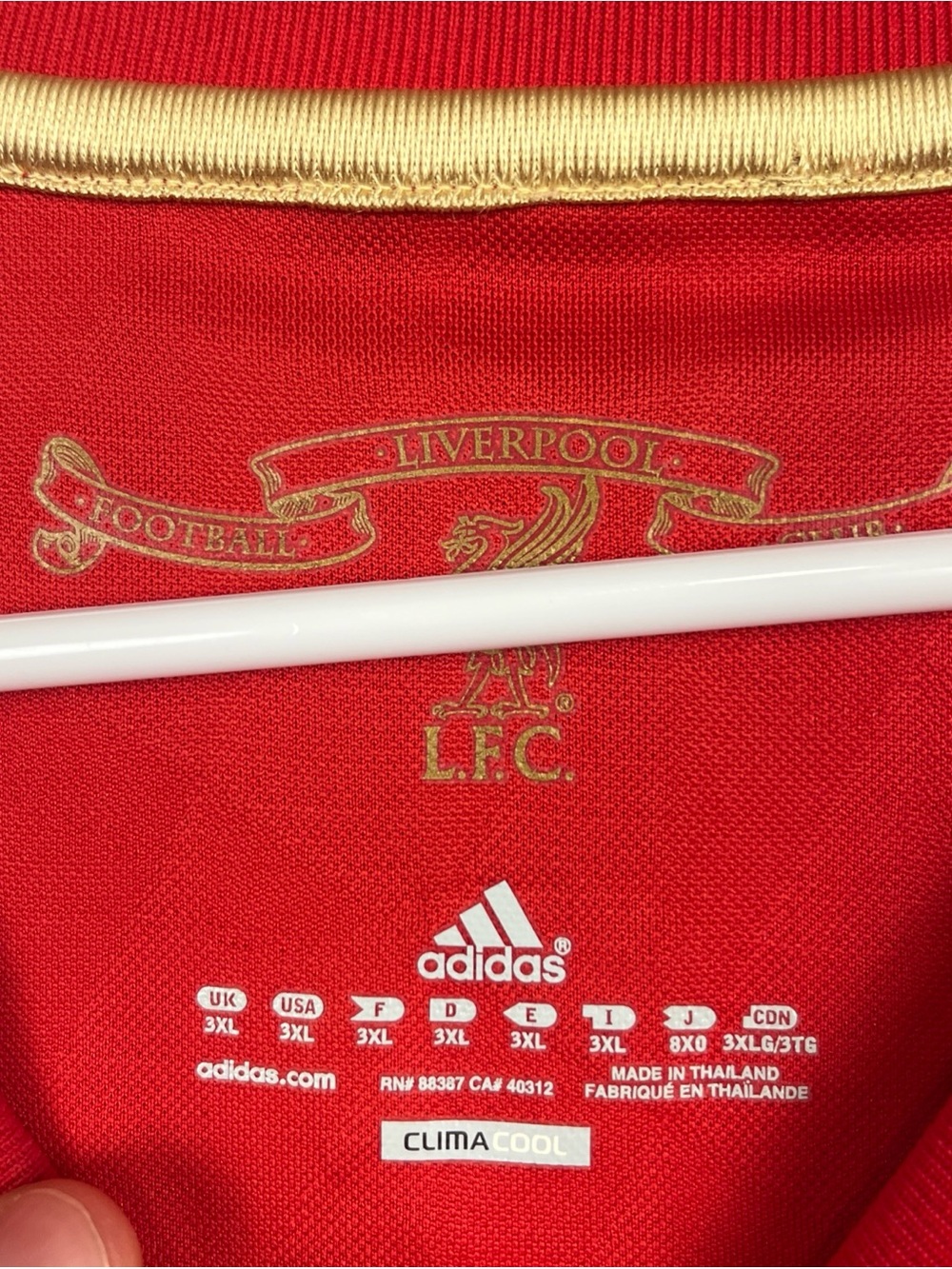 Adidas Liverpool 2010 Jersey Steven Gerrard LFC Men’s Size 3XL Barclays #8 Red - Picture 7 of 13
